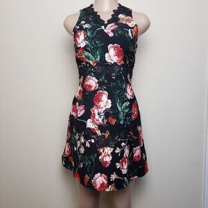 CHELSEA28 Floral Laced Fit & Flare Dress
